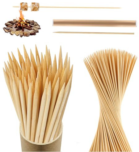 Vesyman 100 PCS 3FT Bamboo Plant Stakes, 6.3mm Thick Bamboo Stakes
