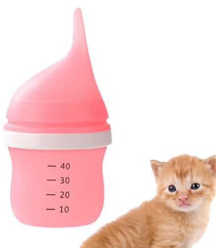 Botella de leche para cachorros de gatitos, botella de leche de 40 ml, dispensador de comida para bebés de animales, botella pequeña y portátil, accesorios de alimentación precisos para cachorros y