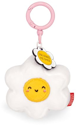 LEGAMI - Porte-clés Super Soft! Thème Daisy, Porte-clés en Peluche, Pendentif avec Message gravé et Mousqueton en Zinc, 7x11 cm