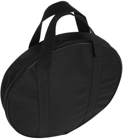 BIUDECO Bolsa Protectora Funda Pandereta Cremallera a Prueba de Óxido de Oxford Negro y Protector de Instrumentos Portátil para Platillos para Almacenamiento Seguro