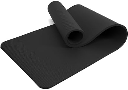 BESCH Esterilla de Fitness 185x61cm de Espuma NBR Alta Densidad para Gimnasia Estiramientos, Yoga, Pilates Antideslizante - Colchoneta Deporte Gruesa 12mm