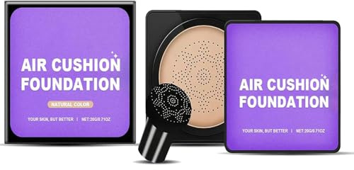 Serenitias Cream Flawless Radiant Skin Instantly, Serenitias BB Cream Korean, Mushroom Head Air Cushion CC Creams, Moisturizing, Long Lasting Waterproof Matte Concealer for All Skin Types (Natural)