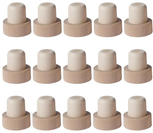 15er Pack Flaschenverschluss, Weinflaschenverschluss | Flaschenverschluss Universal für Wein, Bier, Öl & Bastelprojekte | Umweltfreundlich & Langlebig​