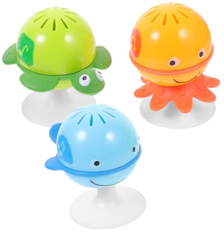 WEKAMOS 3stücke Handrassel Mit Saugnapf Rasselset Aus Abs-material Für Kleinkinder Zum Spielen Und Lernen Leicht Und Sicher