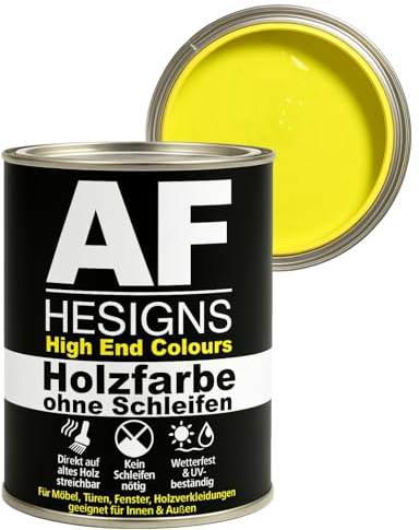 Alex Flittner Designs Möbelfarbe ohne Schleifen Neon Sun - seidenmatt 750ml Möbellack Holz & Metall Innen/Außen