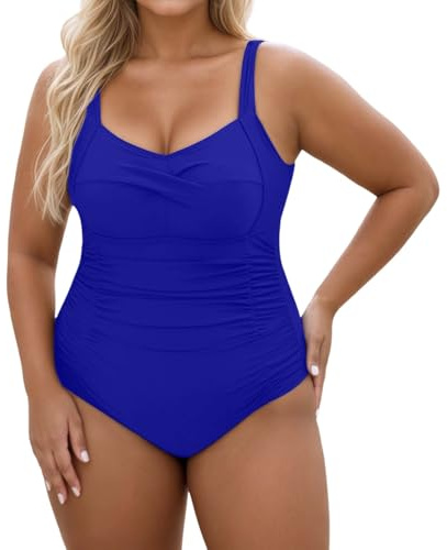 Maillot De Bain Grande Taille Femme Monokini Plage Tankini Soleil Natation Bikini Aquagym Swimsuit Rétro Piscine Baignade Élégant Relaxation Vacances