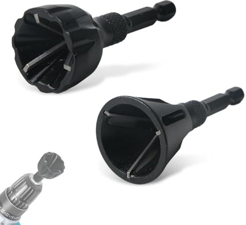 2 sbavature in metallo, 3-20 mm, 5-25 mm, strumento per sbavatura rimovibile