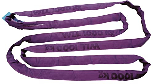 Kerbl Redonda (Contorno de 3 m, Color Violeta, Fuerza de tracción Directa 1000 kg/2000 kg, Ayuda de Transporte para Madera, Eslinga de elevación, Deslizamiento) 37713, Morado