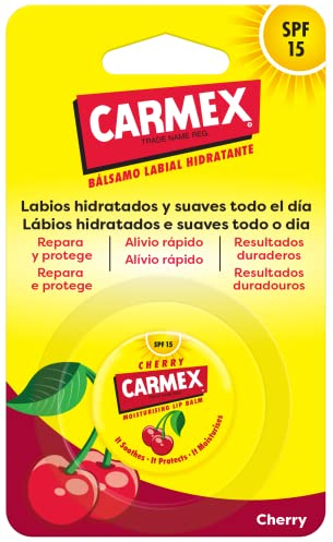 Carmex Bálsamo Labial SPF 15, Tarro Cereza, 7,5g