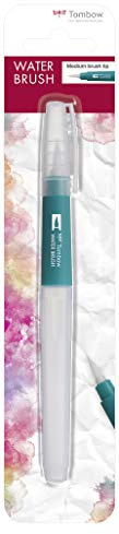 Tombow Water Brush Flat tip, refillable Watercolour Brush for Watercolour Techniques, Adjustable Water Flow, Easy to Clean [WB-FL-1P]