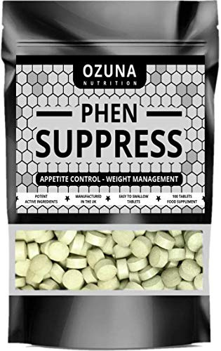 PHEN Suppress Appetite Suppressant - Max Strength Appetite Reducing Pills - Proven Formula - Weight Management Pills | 100 Tablets