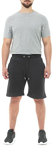 M17 Mens Recycled Jogger Shorts Casual Comfy Lounge Summer Gym Pants (XS, Black) M17-Pantalones Cortos Deportivos para Hombre, reciclados, Informales, cómodos, para Verano, Gimnasio, Negro, 36