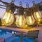 GlobaLink Solar Festoon Lights Outdoor, 41ft/12M S14 Dimmable Outdoor String Lights Solar Powered with Remote Control, IP65 Waterproof Outside Solar Lights with 4 Modes & Timer for Garden Patio Gazebo