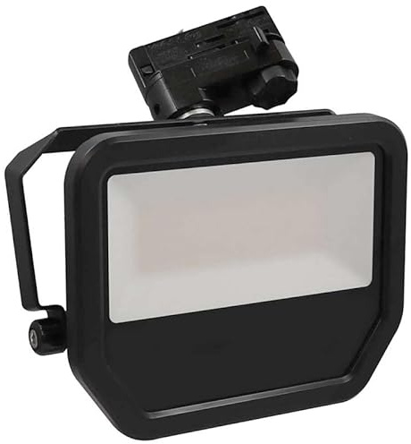 Xenterio LED-Flutlichtstrahler für 3-Phasen Stromschiene, Alu, 50W, 6500K (kaltweiß), 5500lm, 100°, 55000h, schwarz
