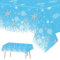 Mienocol 10 Stück Weihnachtstischdecke137 x 274 cm 2 Stück Weihnachten Party Tischdecke,130cmx220cm Blau Schneeblume Weihnachten Rechteckig Einweg Tischdecke