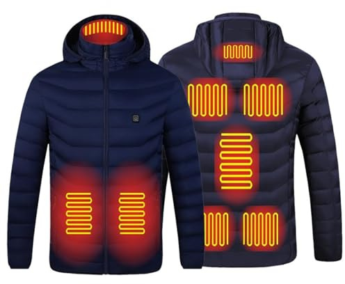 Yolimok 2024 Veste Chauffante Manteau Doudoune Chauffant Homme Femme éLectrique Usb VêTement De Chauffage Avec 8 Zones De Chauffé Gilet Chaud Lavable Pas Cher Chauffant Veste Pour Ski PêChe