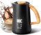 Milchaufschäumer Elektrisch 4-in-1 Milchschäumer Heiß und Kalt Milchschaum Automatisch Milk Frother 290ML-500ML Milchwärmer, 500V, Milcherwärmer, Automatische Abschaltung Milchbehälter(Schwarz)