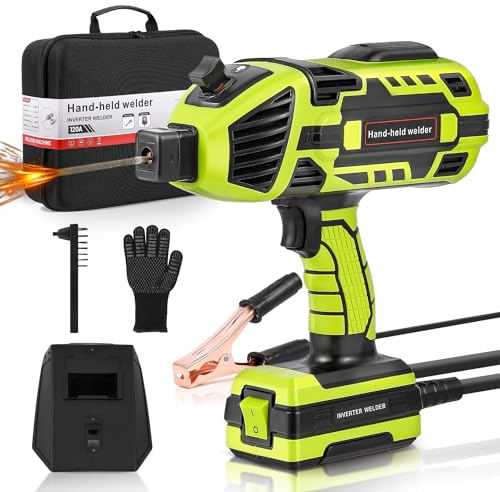 Bonvoisin Handheld Welding Machine 220V, 20-120A ARC Welder with IGBT Inverter, 6 Variable Current Adjustment, 3/32-1/8 (2.5-3.2mm) Welder Rods, for Metal Standing Stick (GB)