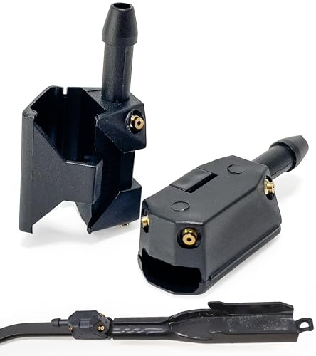 Click&Fit Truck Van Universal Windscreen Washer nozzles Compatible with Ford Transit Mercedes Sprinter VW Crafter Fiat Ducato Volvo DAF Scania Iveco – for 10-12mm (0.4-0,47) Wiper Arm, 4-Way Large