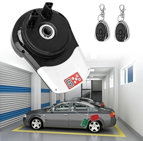 Hydravex Garage Roller Door Opener, Steel Rolling Door Opener with 2 Remote, Rolling Gate Electronic Lift Motor Smart Garage Door Openers for Garage Warehouse Store Barn Farm