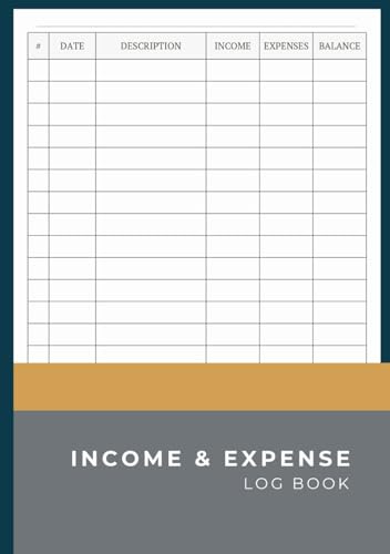 Income and Expenses Log Book A5: Essential Accounting Record for Small Business and Personal Finance