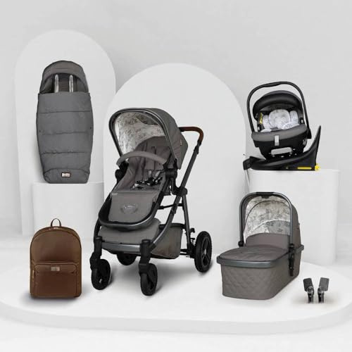 Cosatto 3 in 1 Travel System, Wow 3 - Birth to 25kg, Duo Direction Compact Fold, Carrycot, Seat Unit, ADAC Tested iSize Car Seat, Rotating ISOFIX Base, Adapters, Footmuff & Backpack (Bobtail)