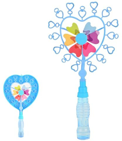 Seifenblasenmaschine, Seifenblasenstab |. Herz-Sprudelstab, Windrad-Blasenmacher-Spielzeug für Kinder mit Seifenblasen-Nachfülllösung, Outdoor-Aktivitäten, Osterkorbfüller