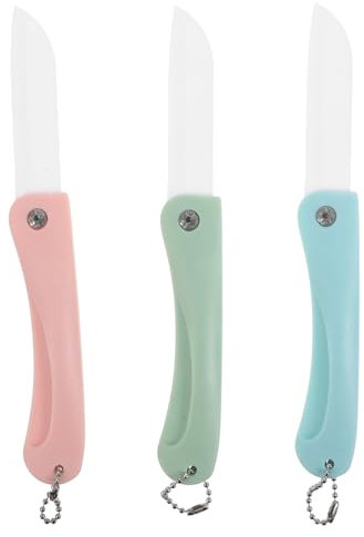 Cabilock 3pièces Couteaux Céramique Pliables Pour Fruits Légumes Cuisine Maison Camping Portable Sans Affûtage