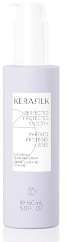 KERASILK STYLING Smoothing Blow Dry Cream, Effortless Blow-Drying & Heat Protection, Medium to Coarse Hair, With Vegan Biomimetic Silk and Shea Oil, Sulphate-Free, 150ml