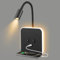 Lampada da parete a LED per interni, lampada da lettura a LED da comodino con interruttore, porta USB, vassoio, lampada da parete orientabile a 360°, lampada da lettura da comodino(A)