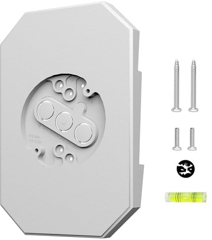 Yqwwda Siding Mounting Block for Light, Lamp Repair Kit with Built-in Electrical Box - Fits 1/2 Lap/Double 4 Vertical, Vinyl Siding Hooks for Hanging Outdoor Lamp, White