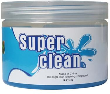 Gel per la pulizia 'auto, flessibile, detergente per auto, mastice per dettagli, 160 g, riutilizzabile, con formula adesiva, composto detergente per interni per prese d'aria, cruscotto, consolle