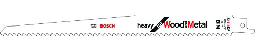 Bosch Accessories 5 unidades Hoja de sierra sable S 1111 DF Heavy for Wood and Metal (Longitud 225 mm, accesorio de sierra sable)