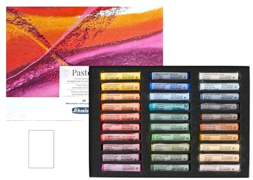 Schmincke Set de 30 Pastels Extra Doux, General Selection (made in Germany) et 1 cartes postales