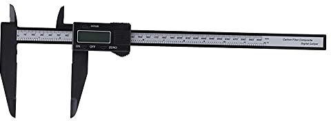 Walfront Digitaler Messschieber 300mm - Elektronischer Bremssattel aus Kohlenfaserverbundmaterial mit langem Klauenmesswerkzeug - Messwerkzeug (300MM)