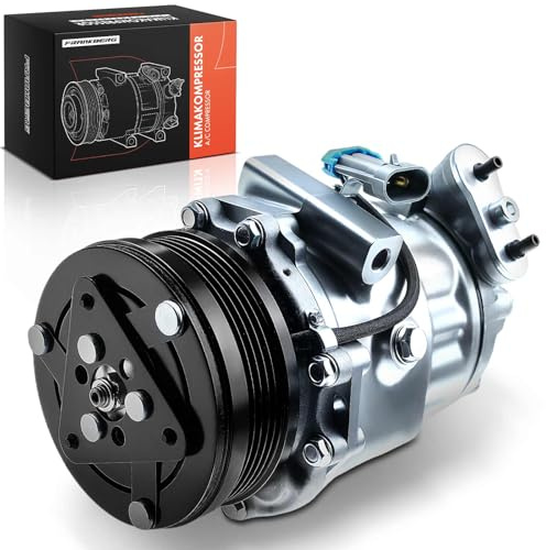 Frankberg Compresor de aire acondicionado con embrague Gasolina Compatible con Astra G Cabriolet F67 Astra G Caravan T98 Astra G CC F08 F48 Meriva Replace# 24462196incl. aceite premezclado