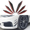 6Pcs Universal Auto Front Bumper Lip Splitter, Gummi Flossen Spoiler Canards Kit für Auto Karosserie Auto Anti Collision Strip Dekoration Aufkleber, schwarz
