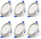 LED Einbaustrahler 230V Dimmbar Ultra Flach 6W IP44 Bad Einbauleuchten, Warmweiß 3000K Neutralweiß 4000K Kaltweiß 6500K Einstellbar Deckenstrahler für Badezimmer Küche Wohnzimmer, 6er Set