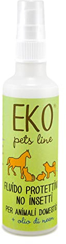 EKO PETS Fluido protettivo Contro gli Insetti con Olio di Neem - Spray Animali Domestici 120 ml
