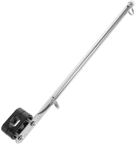 YARNOW Mât de Pavillon Marin en Acier Inoxydable, Support de Fixation pour Bateau, Installation Facile sur Rambarde, Accessoire Nautique pour Voiliers, Kit Porte-Drapeau Solide
