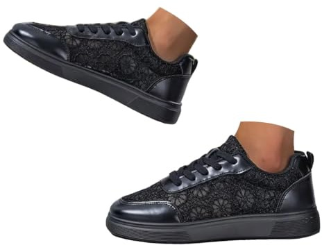 Generisch Baskets traditionnelles pour femme - Chaussures blanches - Baskets blanches - Chaussures en tissu Dirndl confortables - Chaussures d'été plates - Pour festival - Blanc