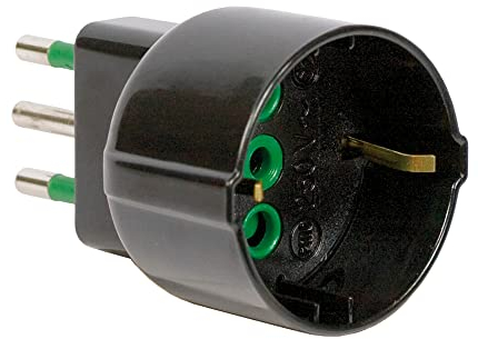 FANTON 82121 Adattatore per Presa Italiana, 10A, Nero