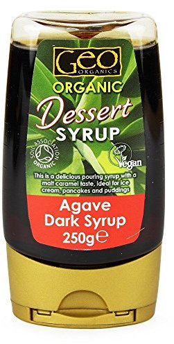 Geo Organics Dark Agave Syrup 250g (Pack of 1) | Organic Natural Sweetener for Dishes & Beverages | Mild Flavor | No Additives or Preservatives | Healthier Alternative to Traditional Sweeteners