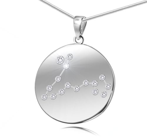 LillyMarie Collar Para Mujer Con Plata 925 Y Colgante Del Signo Zodiacal Piscis