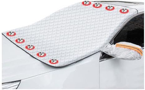 Auto Sonnenblende, Autoglas Sonnenblende, Frontscheibenabdeckung, Wasserdicht, Magnet Fixierung, Reflektor mit Reflektierende Warnstreifen, für Schutz vor Sonne, Staub, Wind und Regen