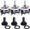 mxuteuk 3 Stück Momentaner Kippschalter Schalter 20A 125 V SPDT 3 Position 3-poliger (EIN)-Aus-(EIN) Hochleistungs-Wippschalter Schalter mit wasserdicht Metall Schutzkappe Ten-123-3mz-B123