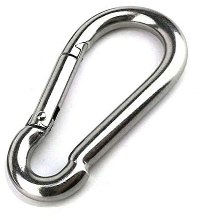 Large Carabiner Clip,5-1/2 Inch Heavy Duty Stainless Steel Spring Snap Hook for Outdoor Living,Gym,Boating,Hammock