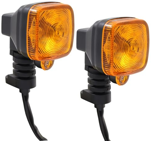 Ygmylandbb Indicatori di Moto Lampeggianti Luci, 12V Piazza Indicatore di Luce Universale Impermeabile Ambra M6 per CG125 ZJ125 Moto Scooter Quad Cruiser Off Road, 2PCS