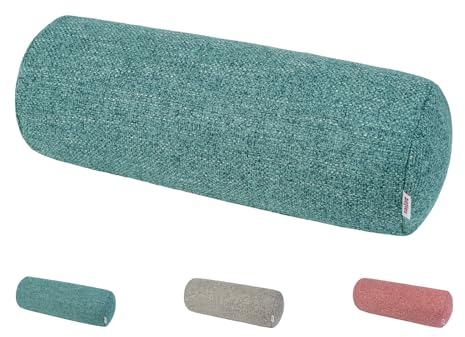 beties Boucle Nackenrollen Bezug ca. 15x40 cm Kissenbezug in Raumausstatter Qualität aus Deutschen Unternehmen (Ocean-Petrol)