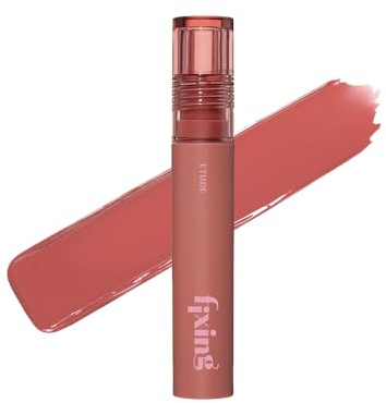 ETUDE Fixing Tint 12 Salmon Brick Long Lasting High Pigmented Liquid Lipstick Waterproof Lightweight Matte Finish 0.14 Fl Oz (Pack Of 1) Salmon Brick